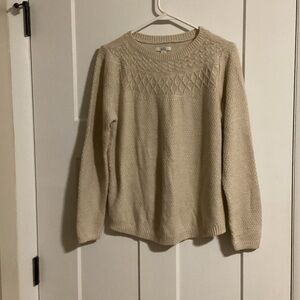 Croft & Barrow Textured Cream Sweater